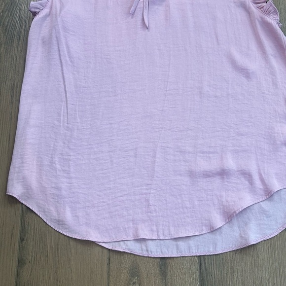 Cupcakes & Cashmere Purple Tie Front Ruffled Blouse - Picture 5 of 7